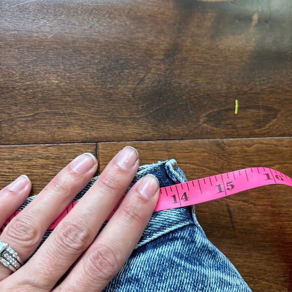 Vintage Lee High Rise Tapered Jeans Made in USA Acid Wash Denim Blue Women's 12 - Picture 7 of 10